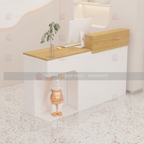 Quầy Thanh Toán QTTG014 - Quầy Thu Ngân Quán Cafe, Shop, Quầy Mini, Quầy Gỗ Đa Năng